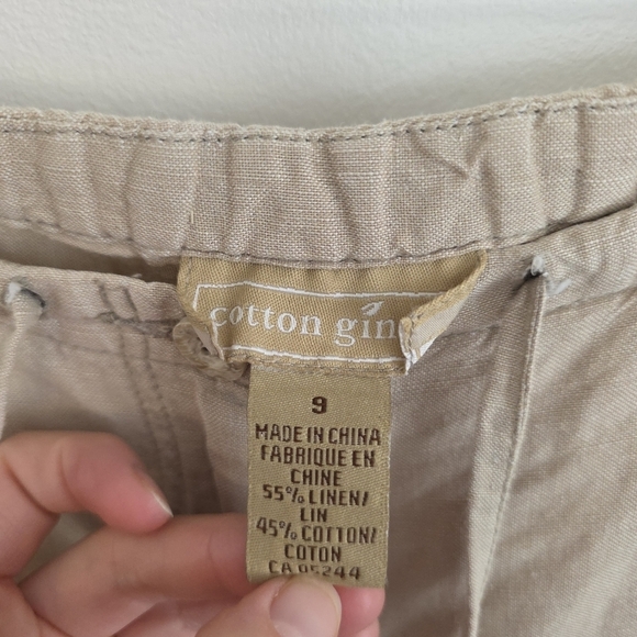 Vintage Cotton Ginny Low Rise Linen Blend Loose Fitting  Drawstring Pants - Picture 4 of 7